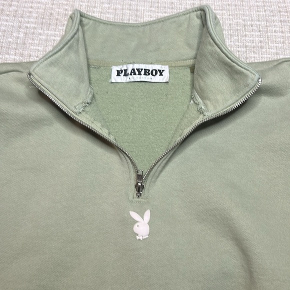 Playboy By PacSun Mode Quarter Zip Sweatshirt Men’s Size L - Picture 11 of 13